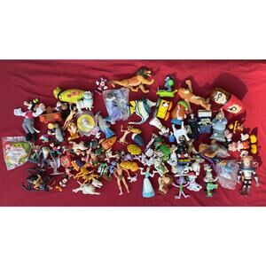 Disney Pixar - Kids Meal, Toy Box, Junk Drawer Lot 75+ Vintage Toys McDs, BK 90s